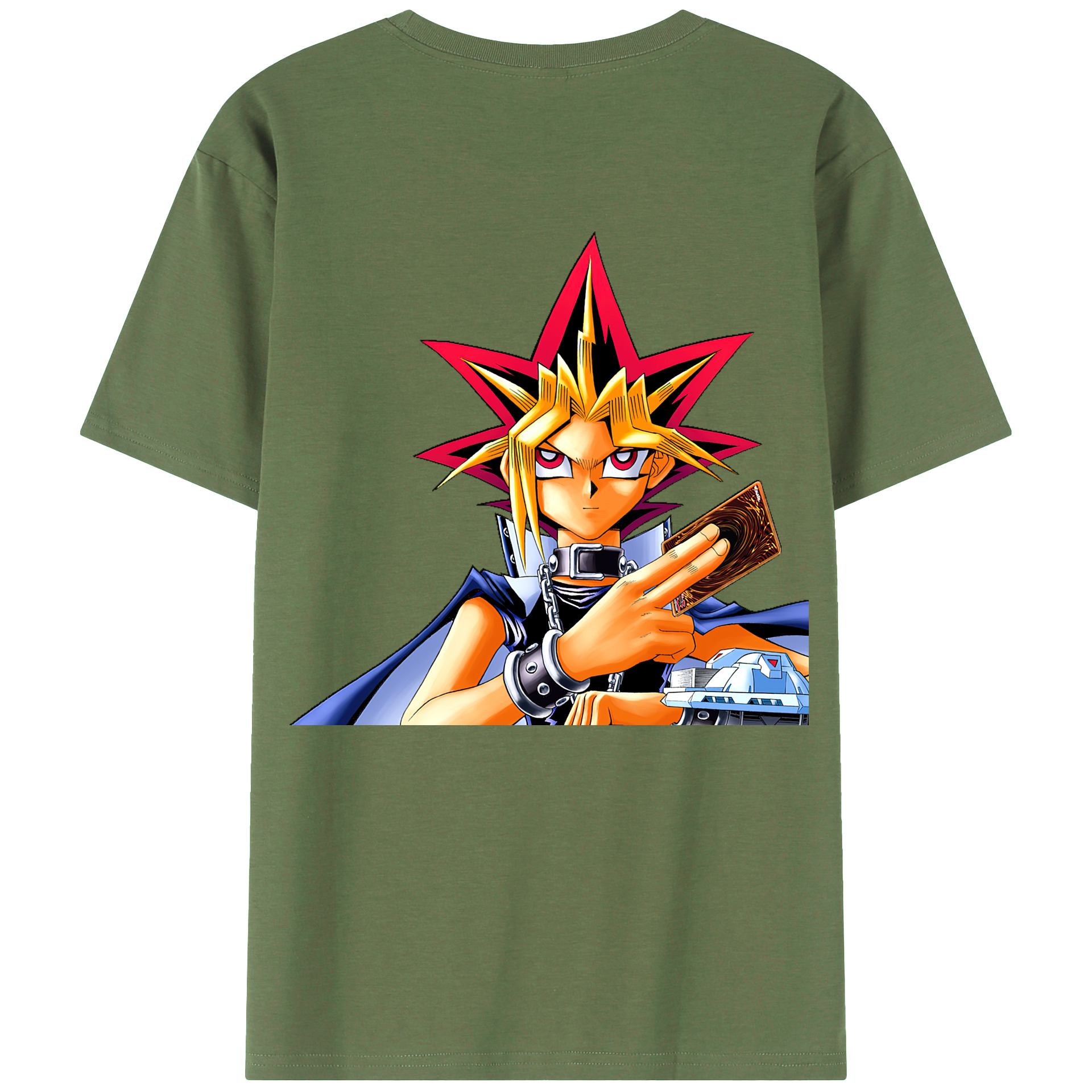 （画像用） 遊☆戯☆王 Yu-Gi-Oh! 綿100％ メンズ半袖Tシャツ（バックプリント） 通気性